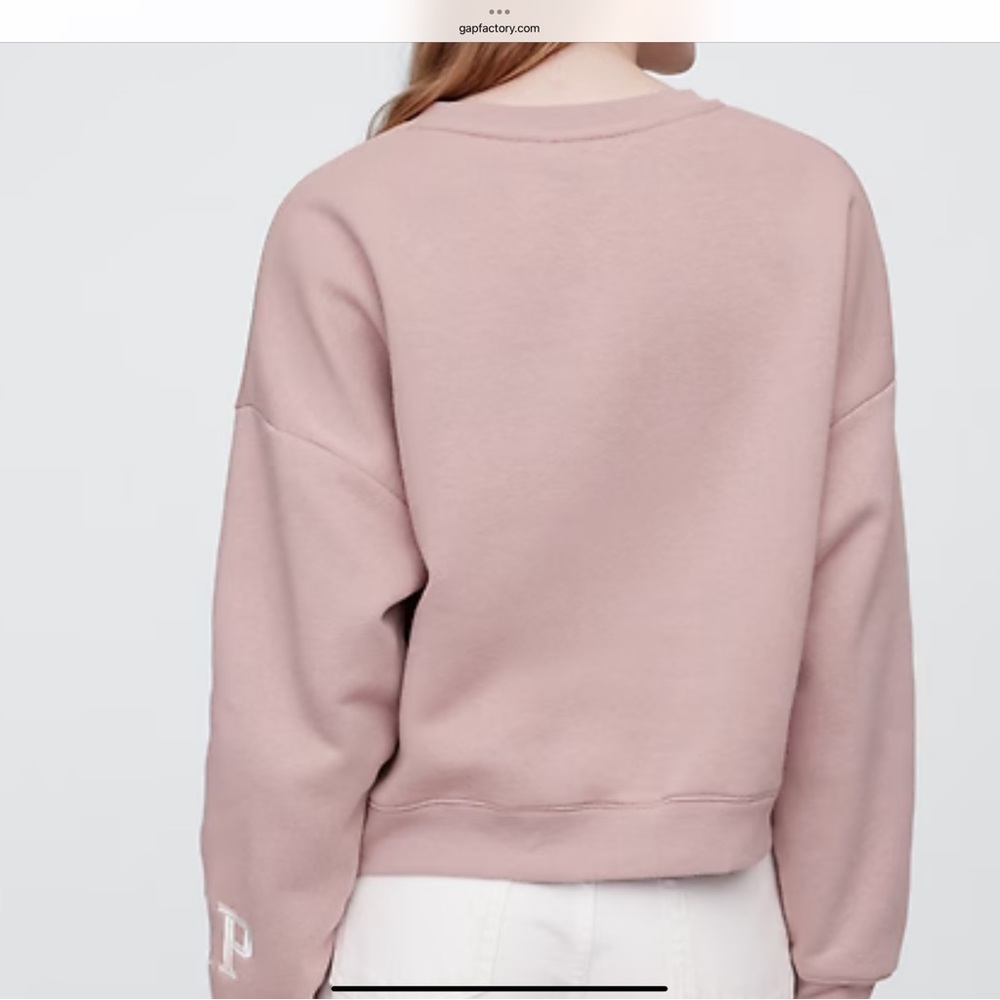 NWT Women’s GAP Factory Dusty Pink Snoopy Graphic Sweatshirt - Picture 3 of 8